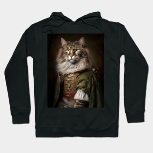 Royal Portrait of a Norwegian Forest Cat Hoodie